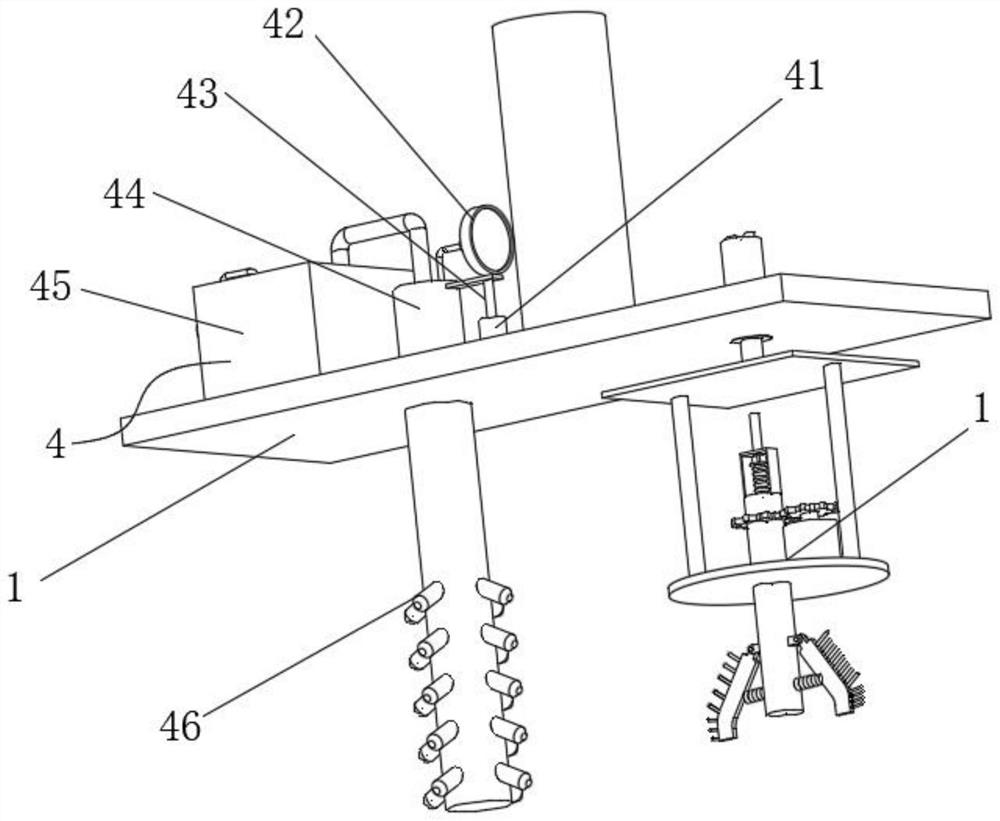 Cleaning structure of drilling device and cleaning method