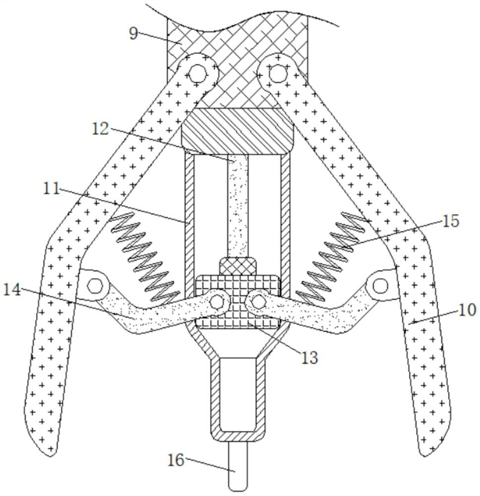 Veterinary drenching device capable of preventing equipment from being bitten during drenching