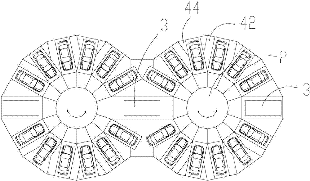 Safety monitoring system of multi-machine and multi-way stereo garage