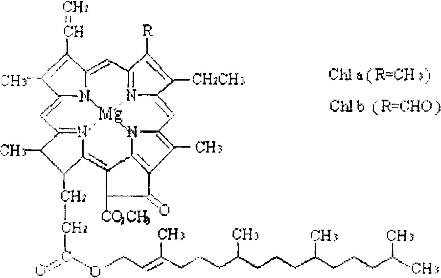 Chemiluminescence method for detecting chlorophyll alpha