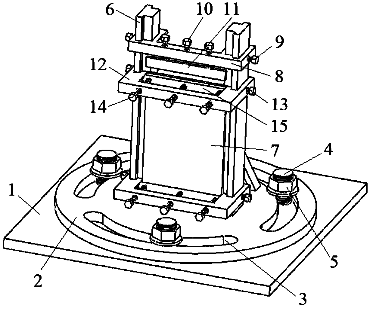 High-speed impact test fixture for composite laminate