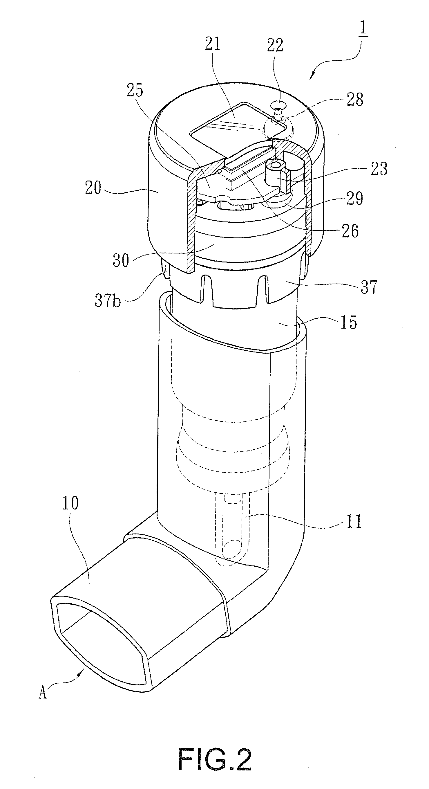 Counter for metered dose inhaler