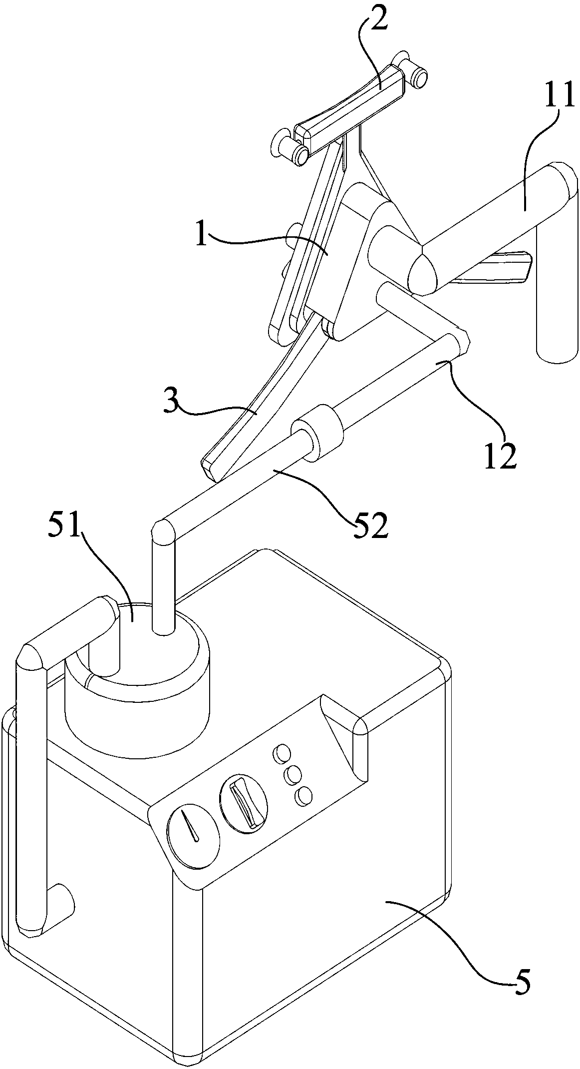 Dual-purpose breathing device used in emergency internal medicine department