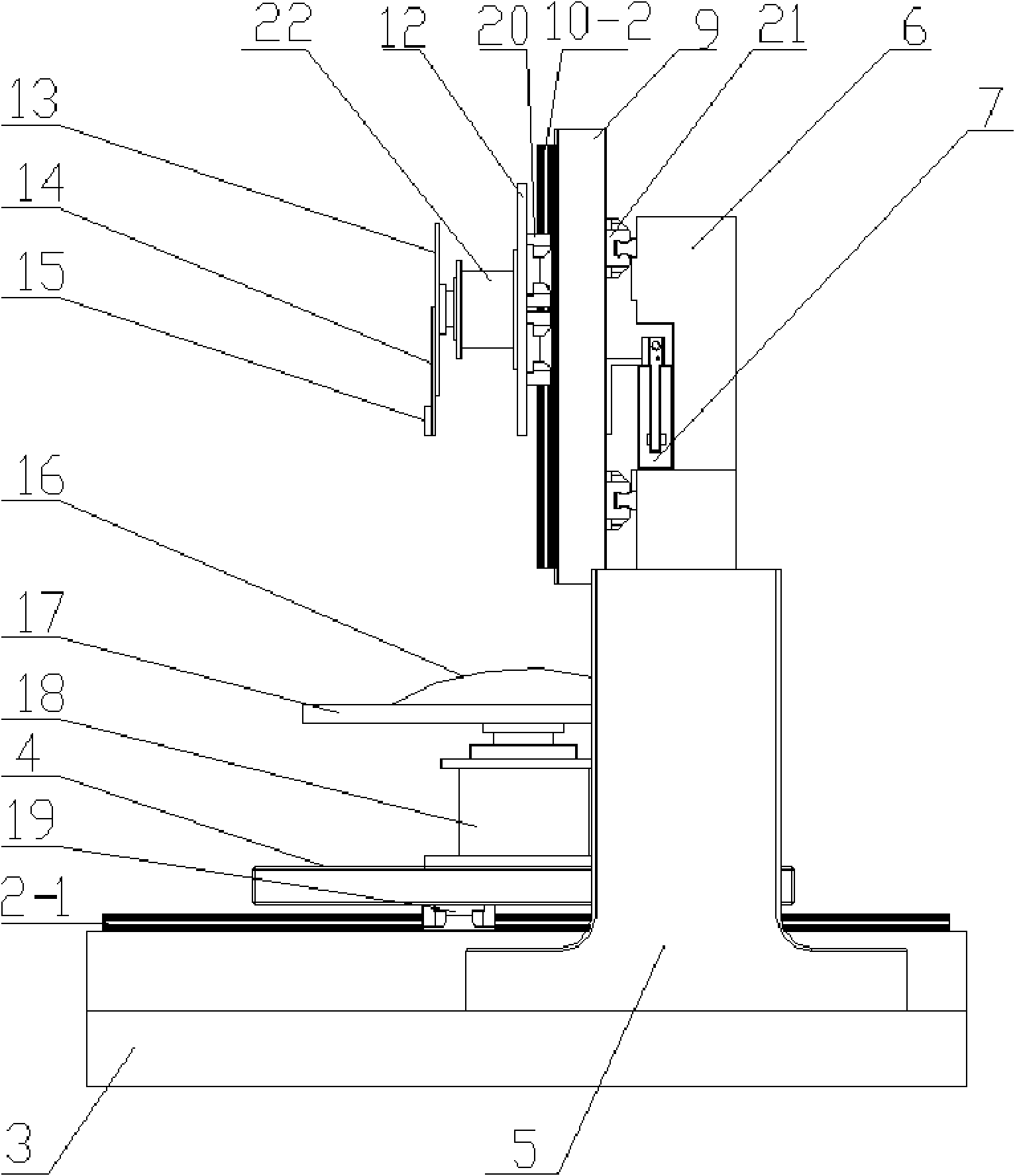 Five-axis optical aspheric surface detection device driven by linear motor