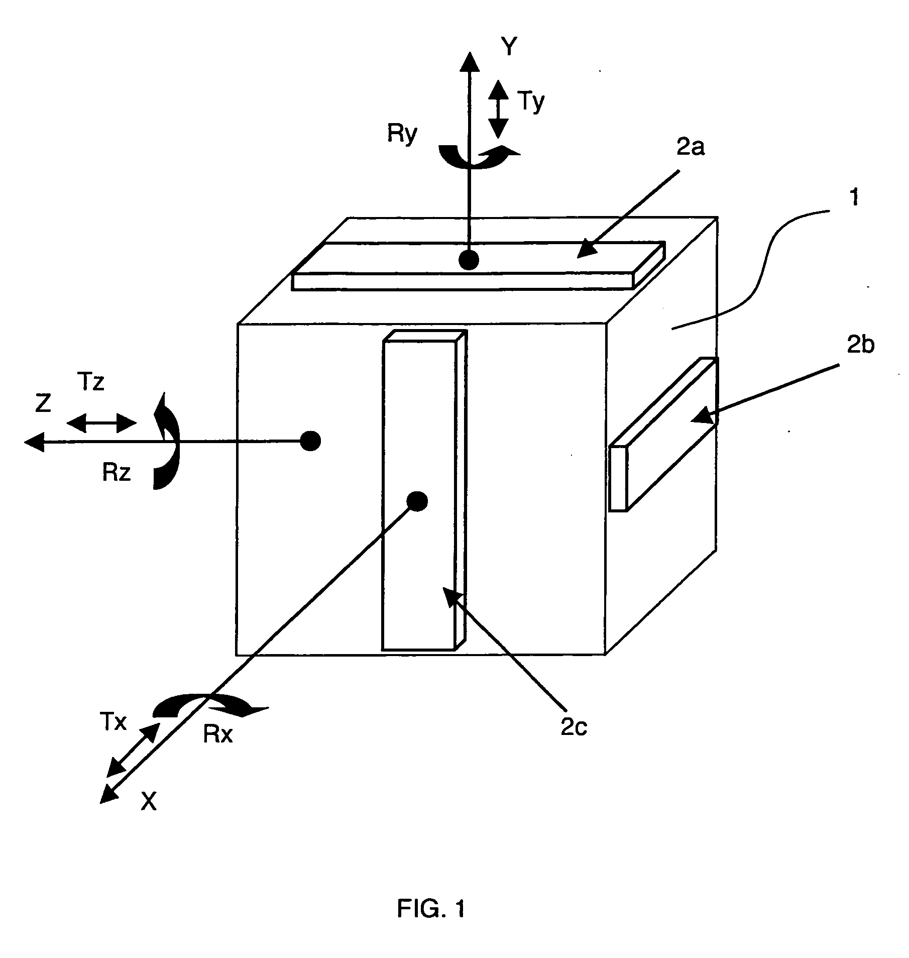 Movement detector having six degrees of freedom with three position sensors and method for the production of a sensor