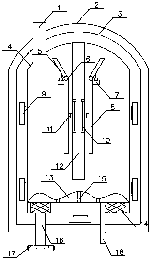 Tin melting furnace for producing tin ingots