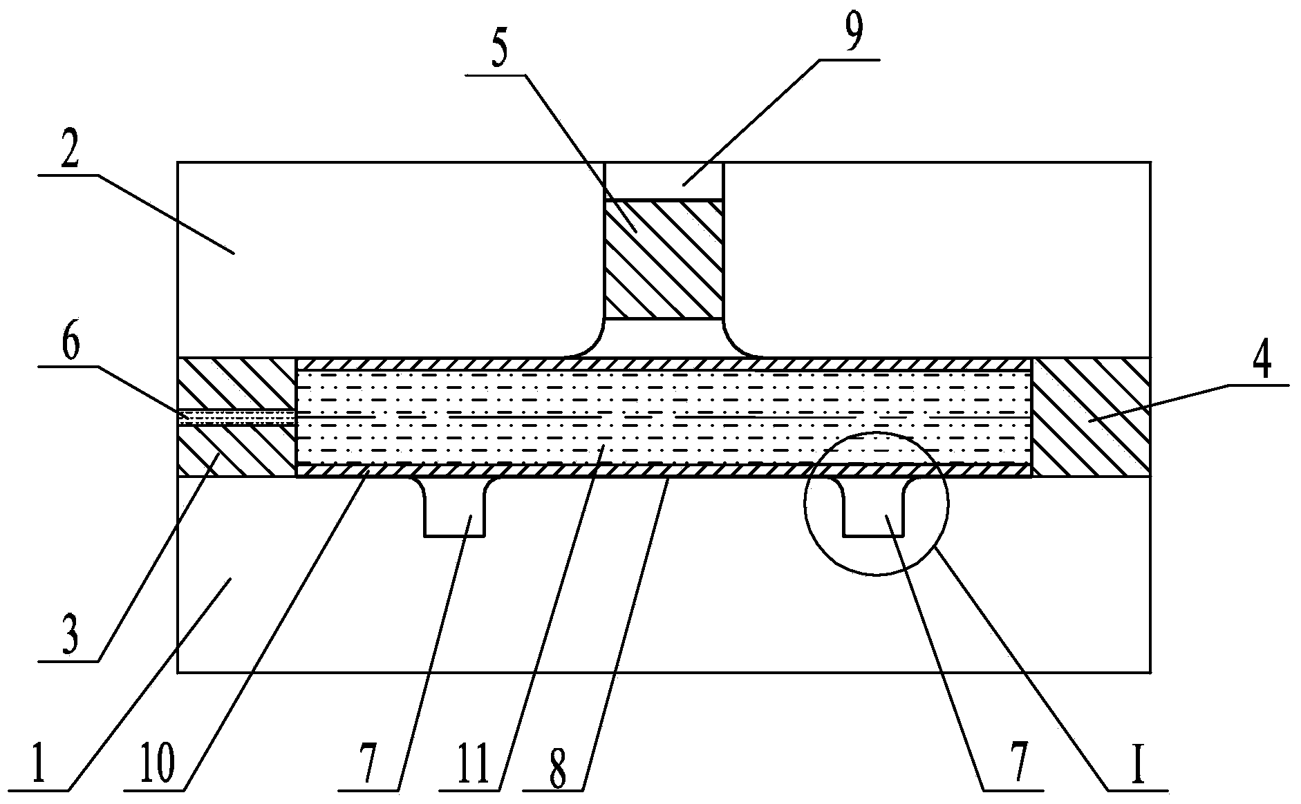 Internal high pressure forming die and method of elbow T-branch pipe