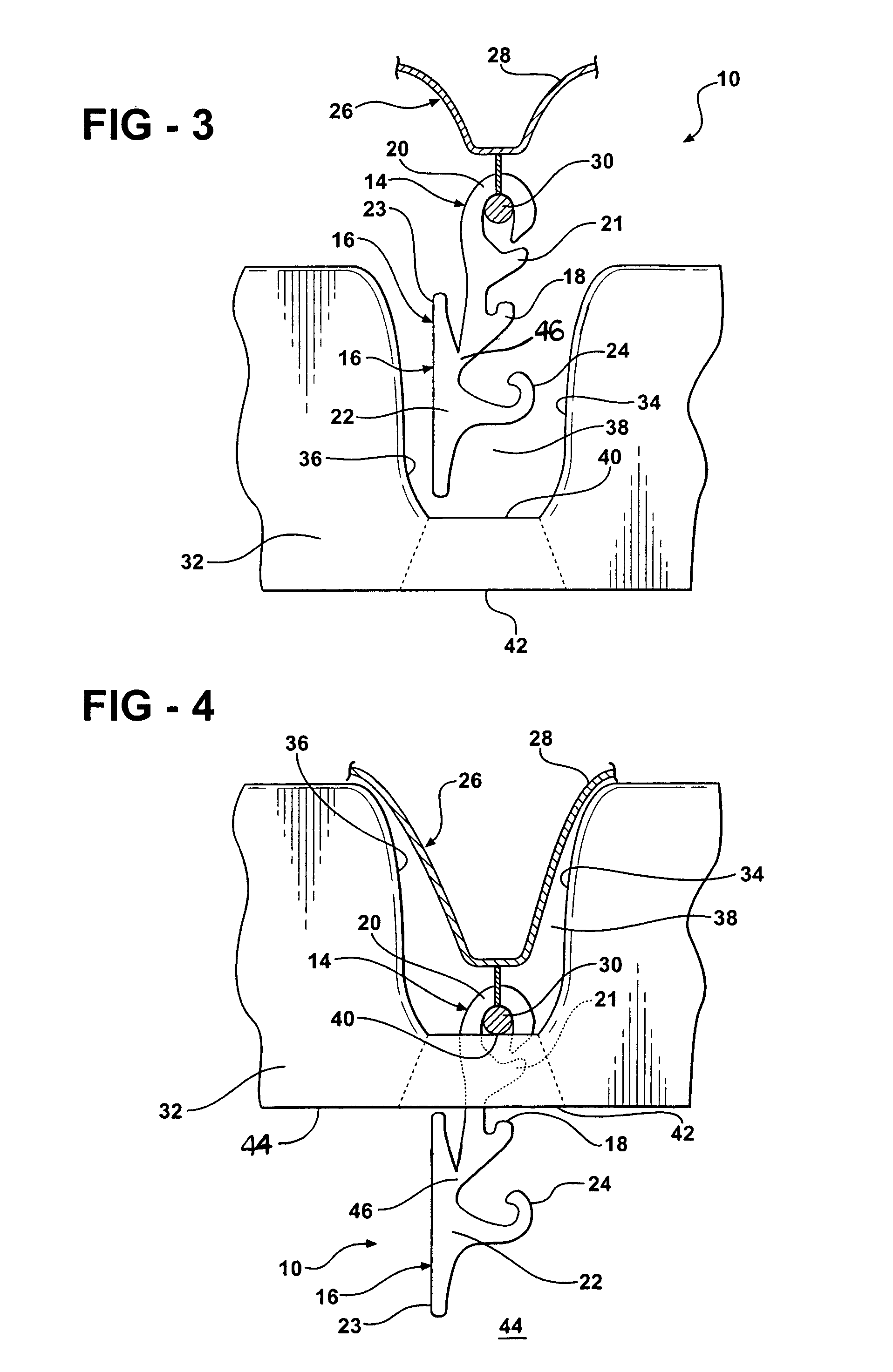 Extruded flexible self-locking trim cover assembly retention clip and method for using same