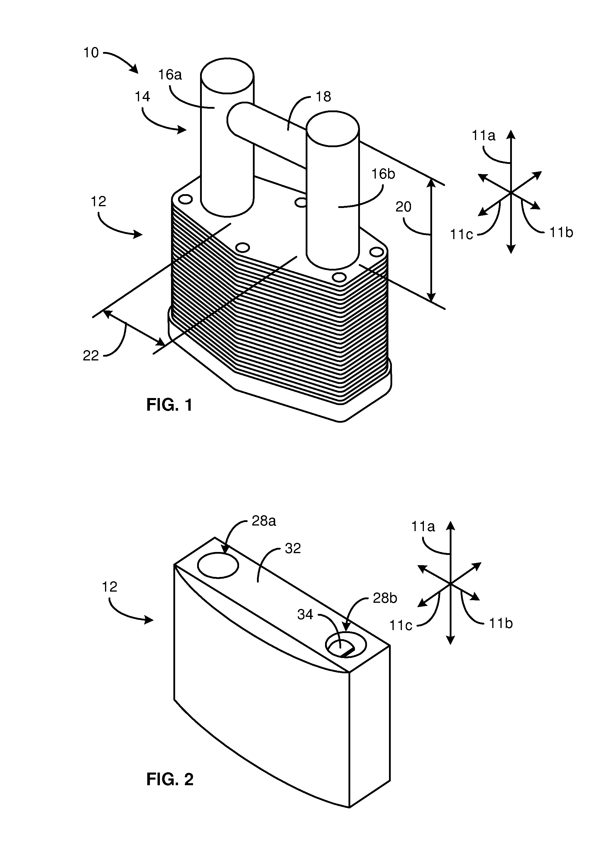 Horizontal shackle for lock system and method