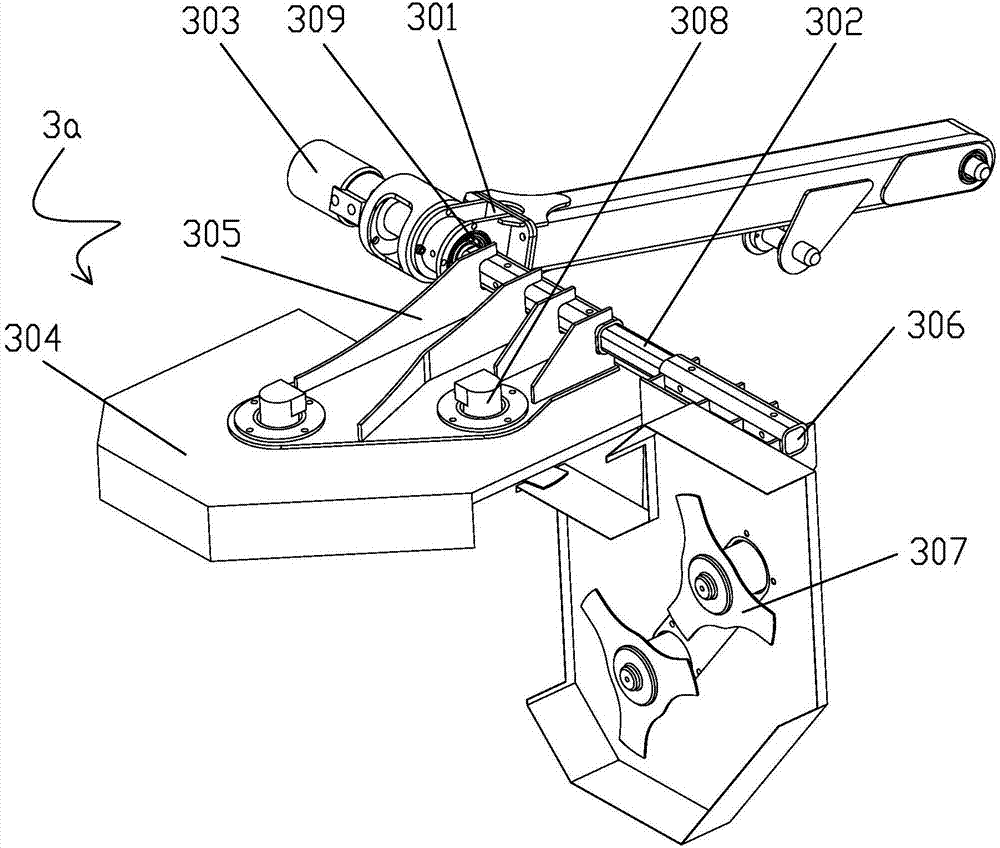 Hedgerow trimming device capable of being adjusted at multiple angles