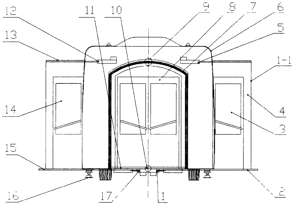 A towed mobile corridor bridge for airports