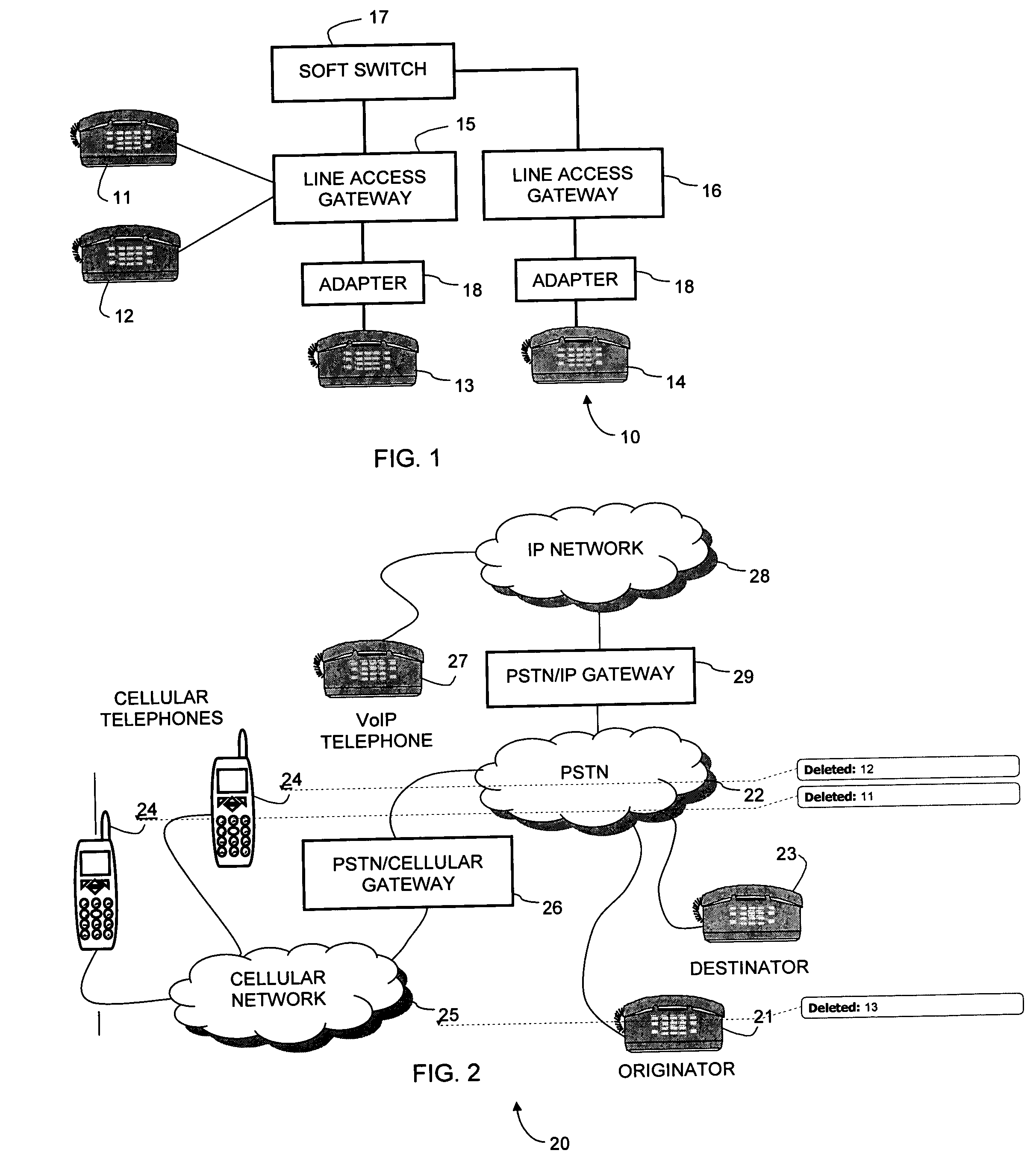 Access gateway, softswitch and telephone for push-to-talk telephony