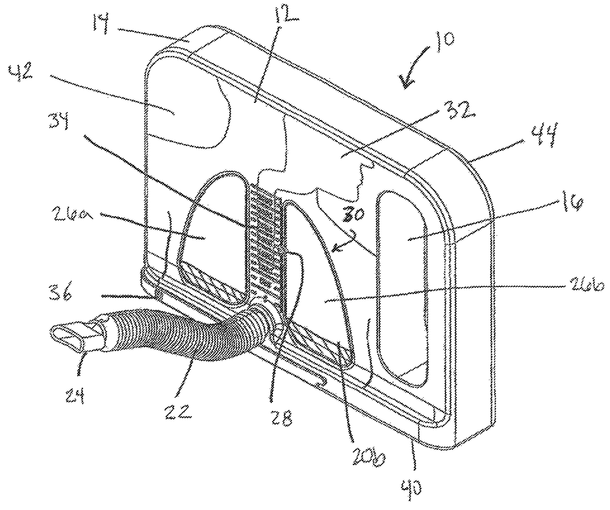 Spirometer device with visual aid for therapeutic breathing