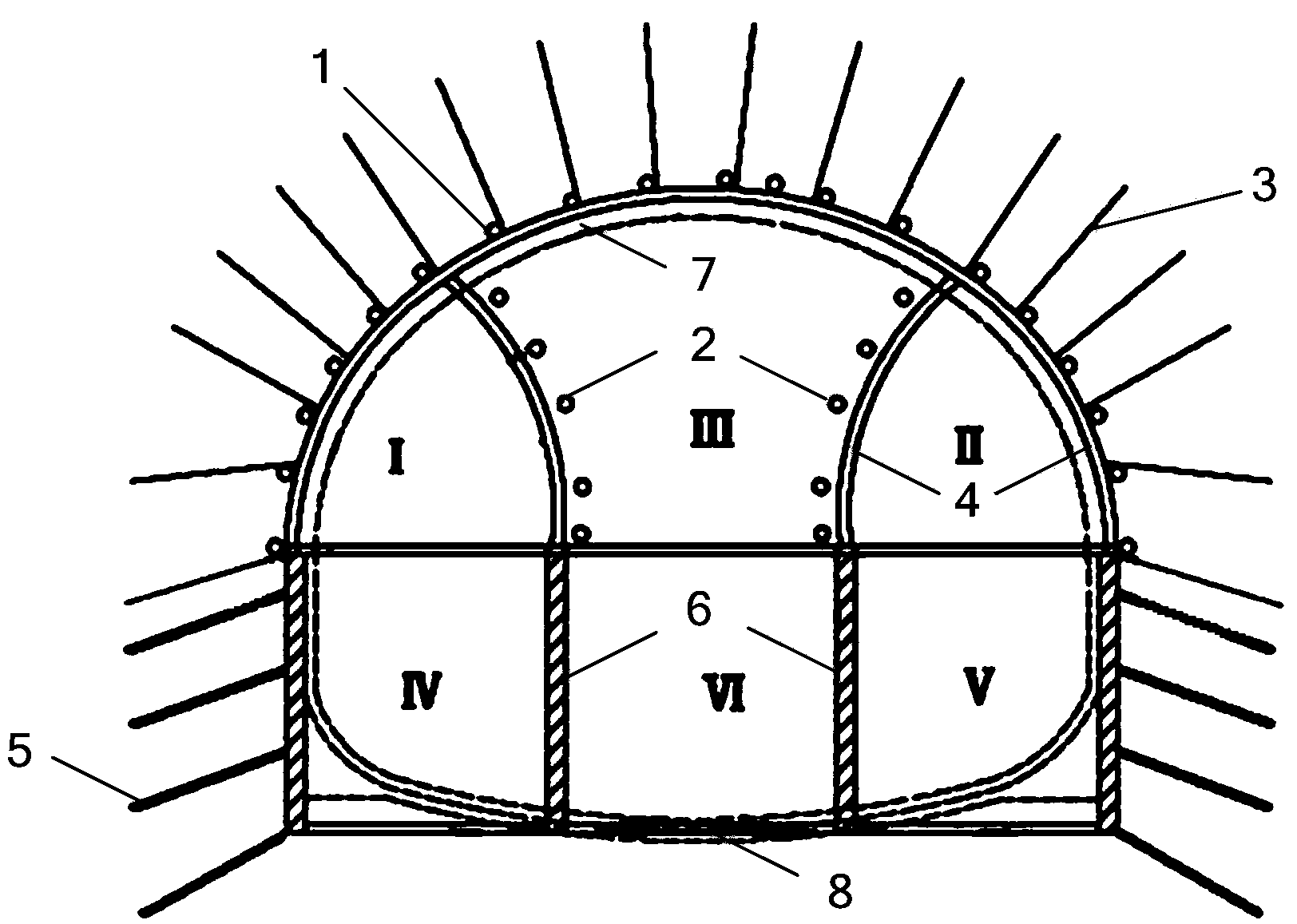 Large-span grotto excavation construction method