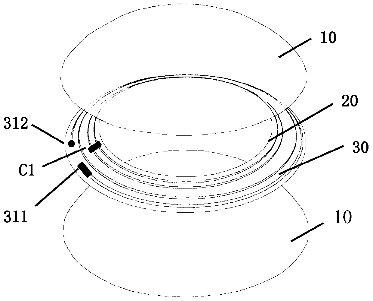 Intraocular-pressure continuous glaucoma detection system and detection method thereof