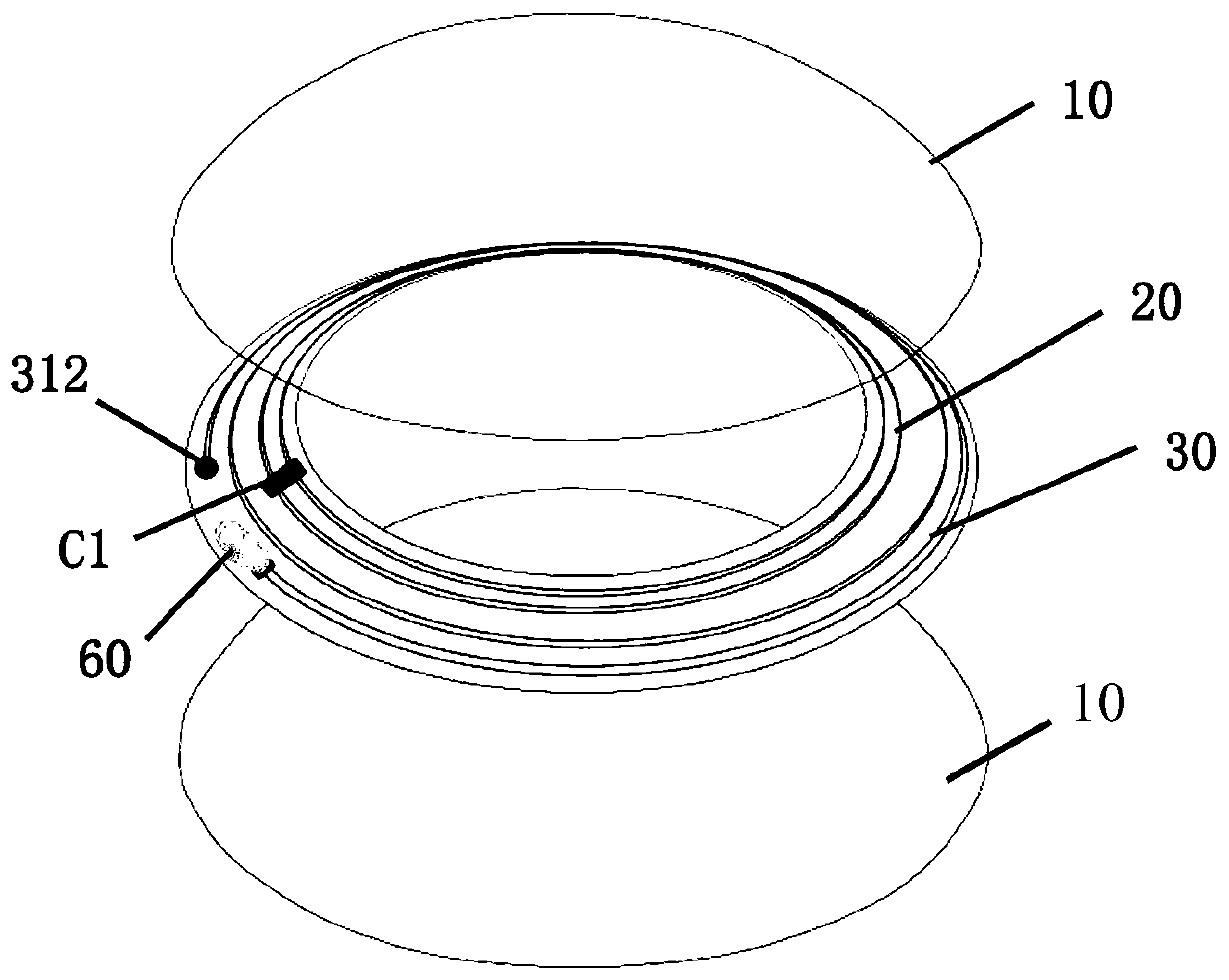 Intraocular-pressure continuous glaucoma detection system and detection method thereof