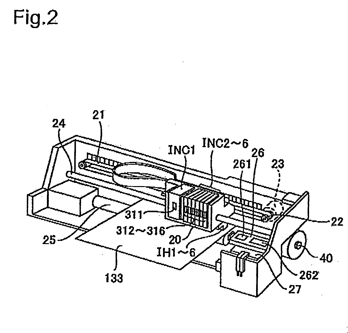 Non-contact communication between a device and its expendable container