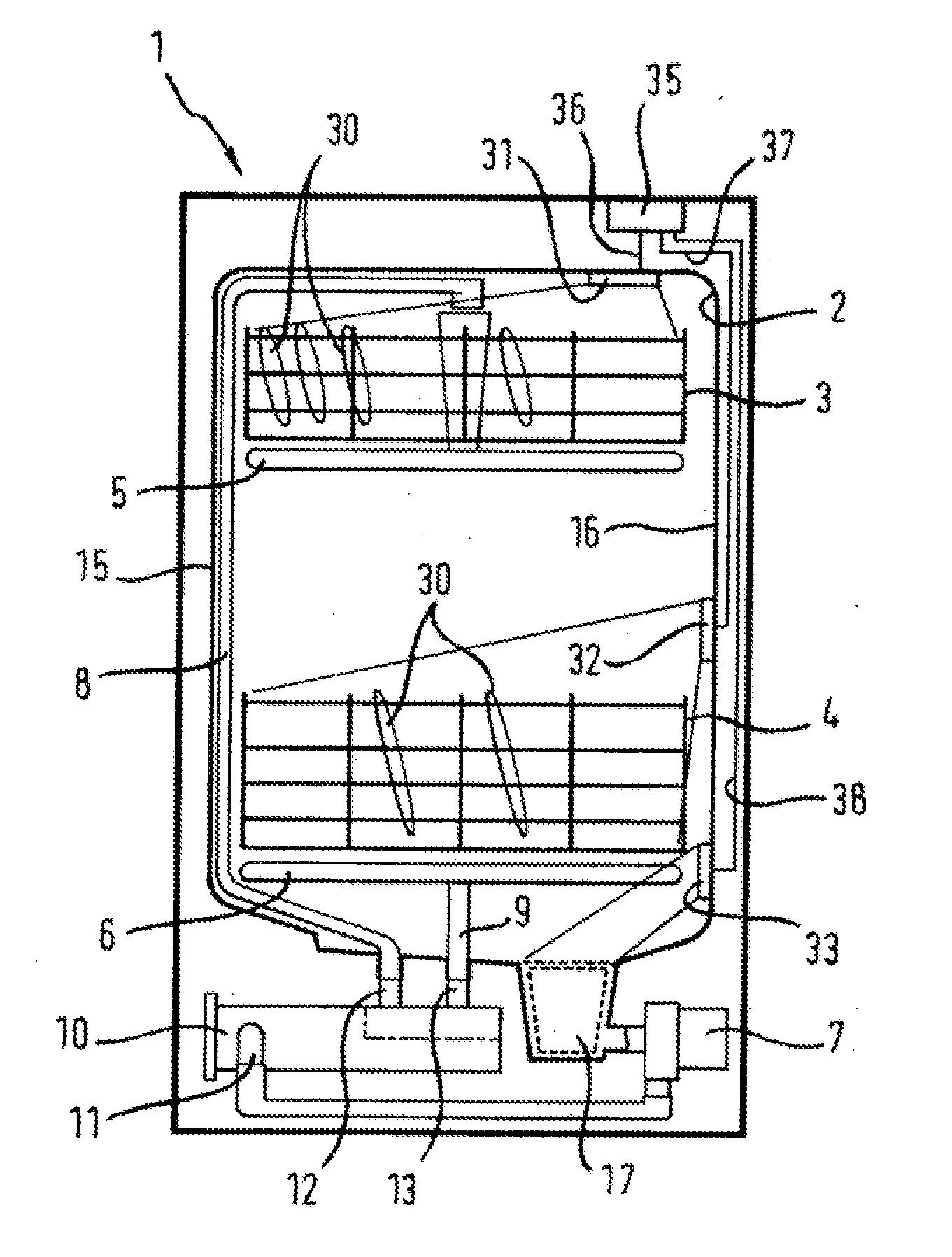 Method for detecting the load of items to be washed, and dishwasher machine