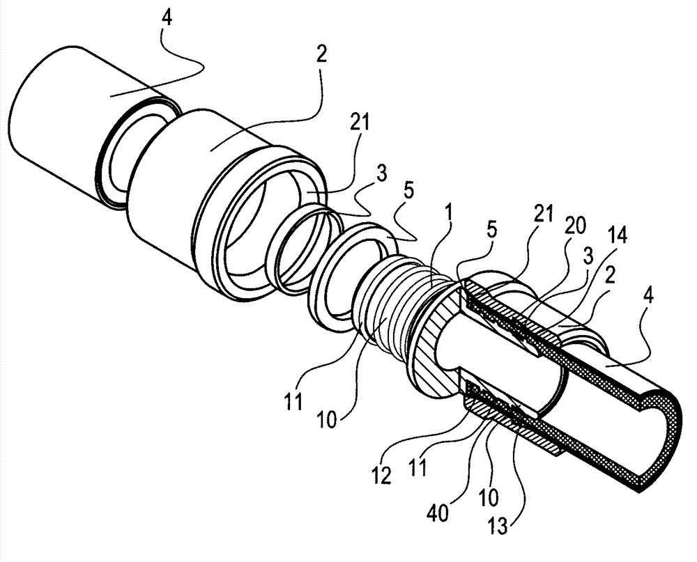 Sliding-compact-type pipe fitting for aluminum-plastic pipe