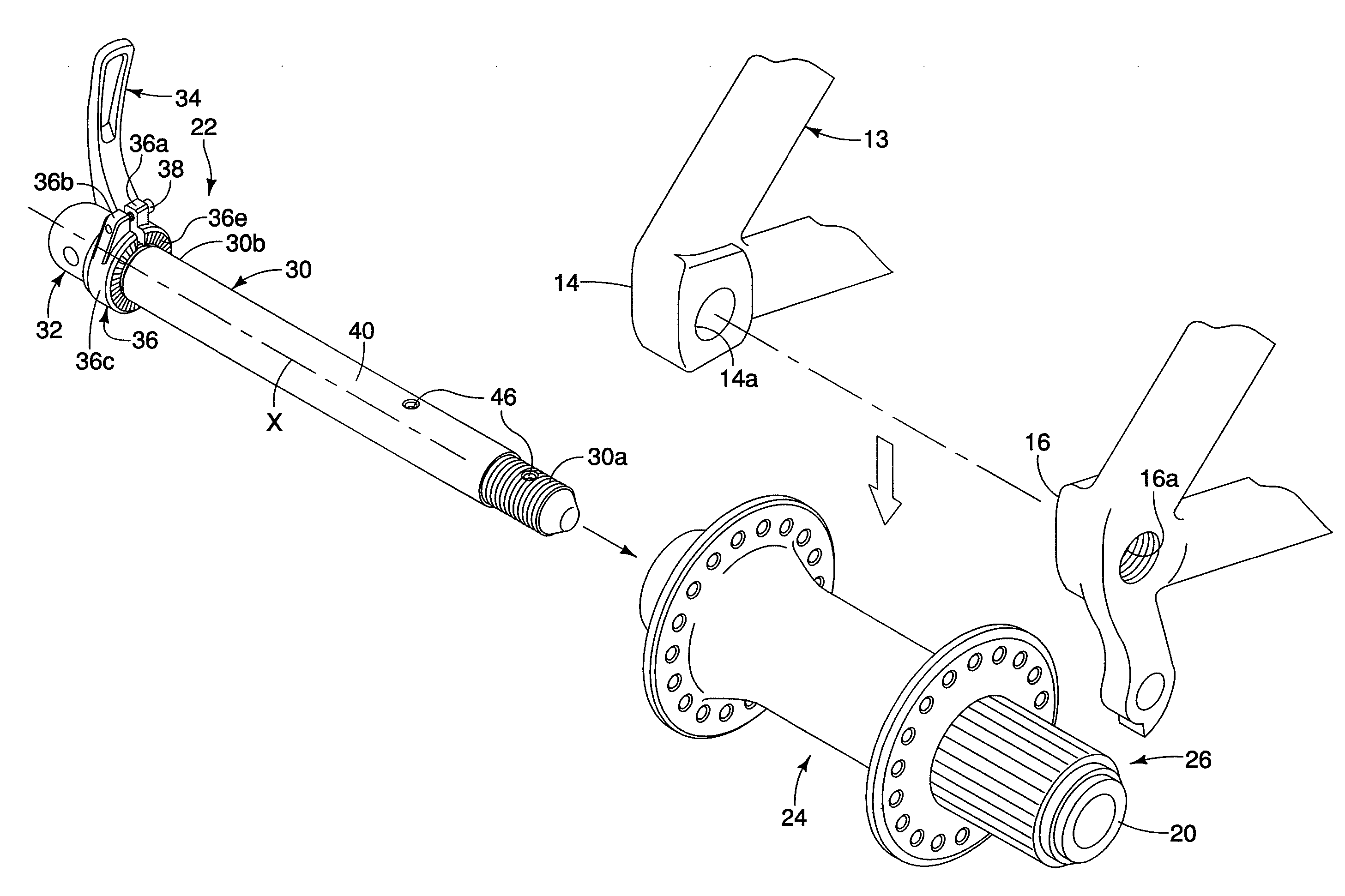 Bicycle wheel securing structure