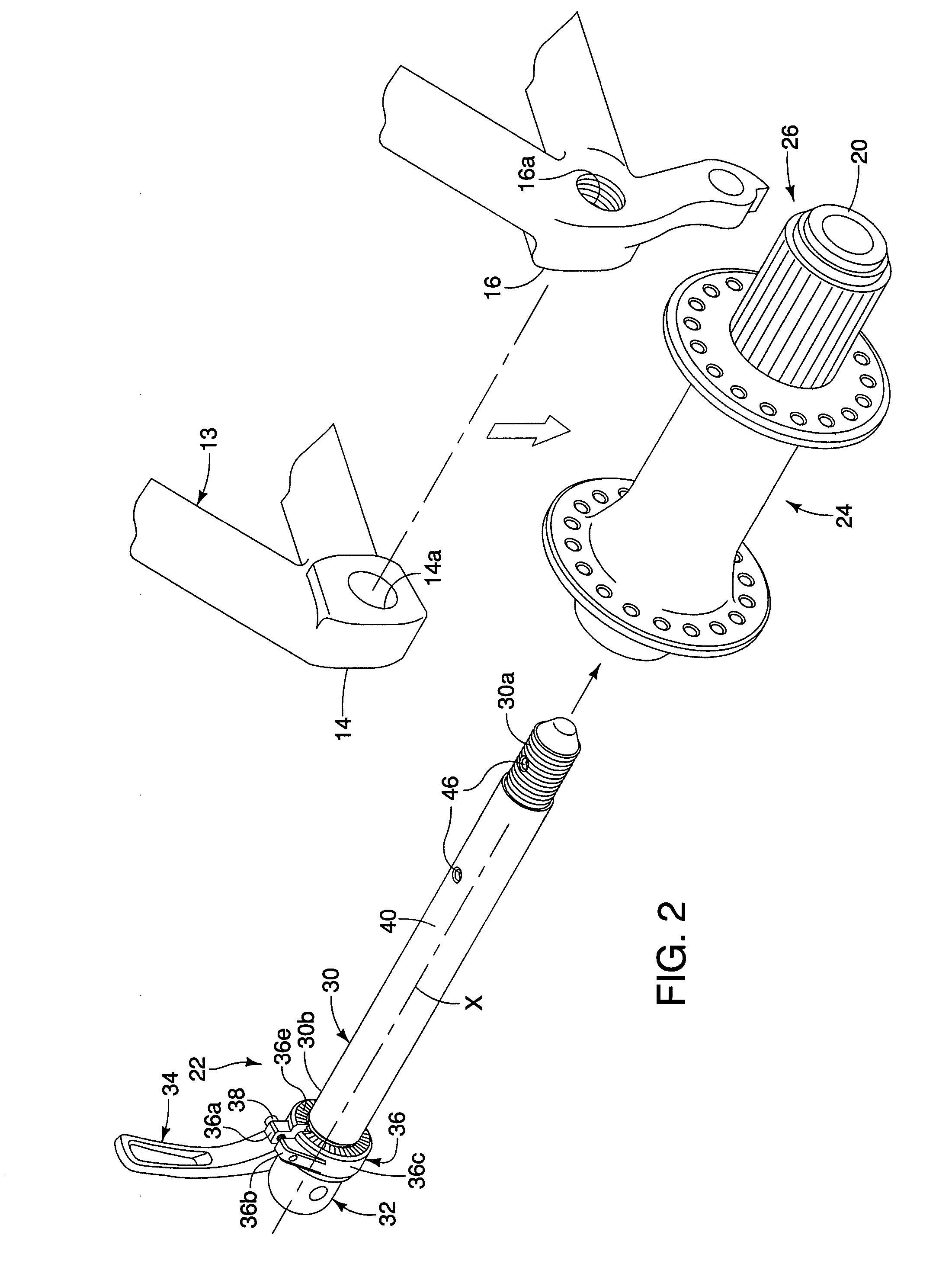 Bicycle wheel securing structure