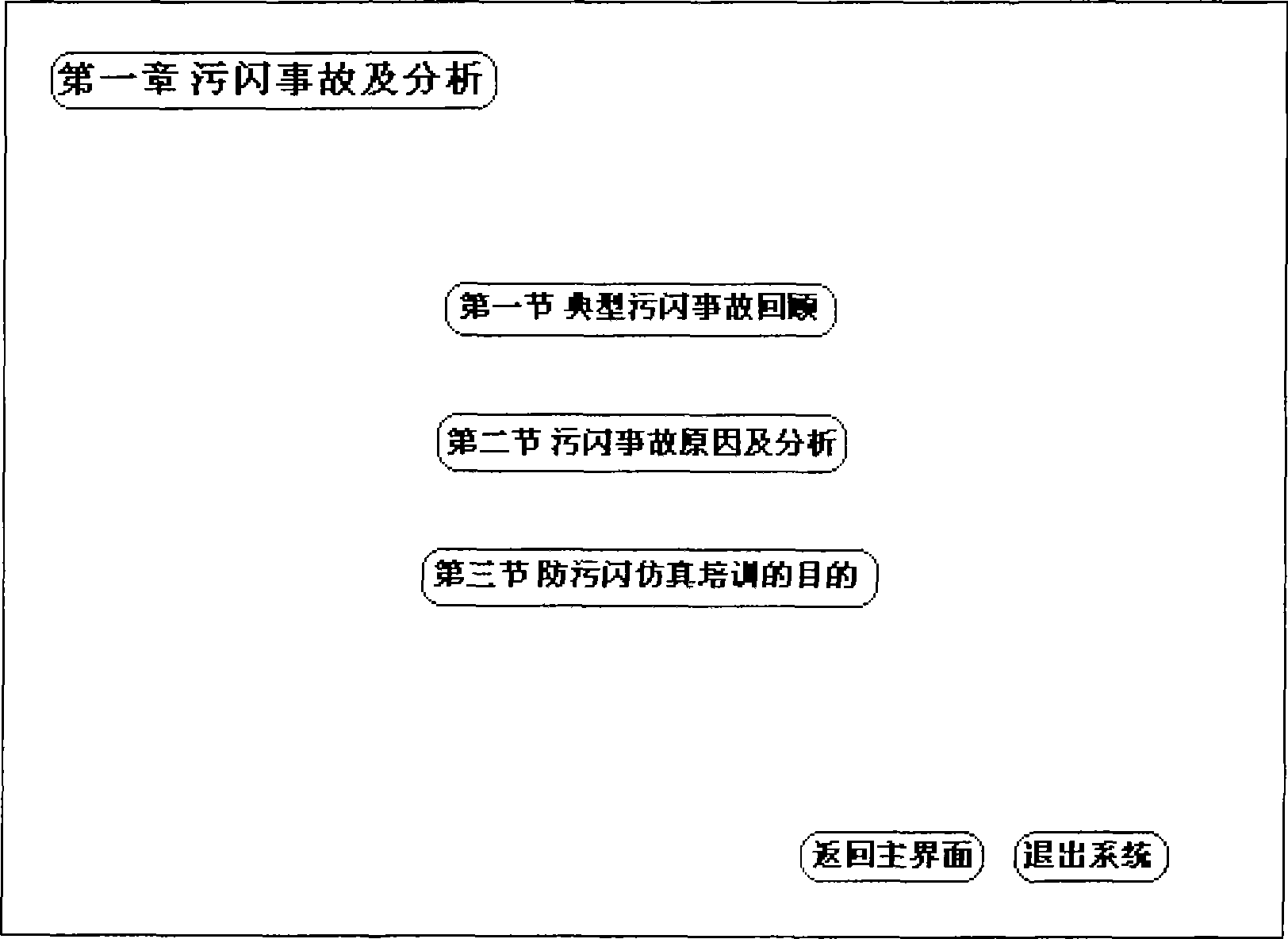 Pollution flashover resistance and simulation training system for AC extra high voltage transmission line