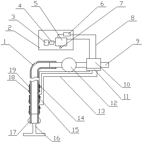 Auxiliary detection device for drilling water injection testing and utilization method thereof