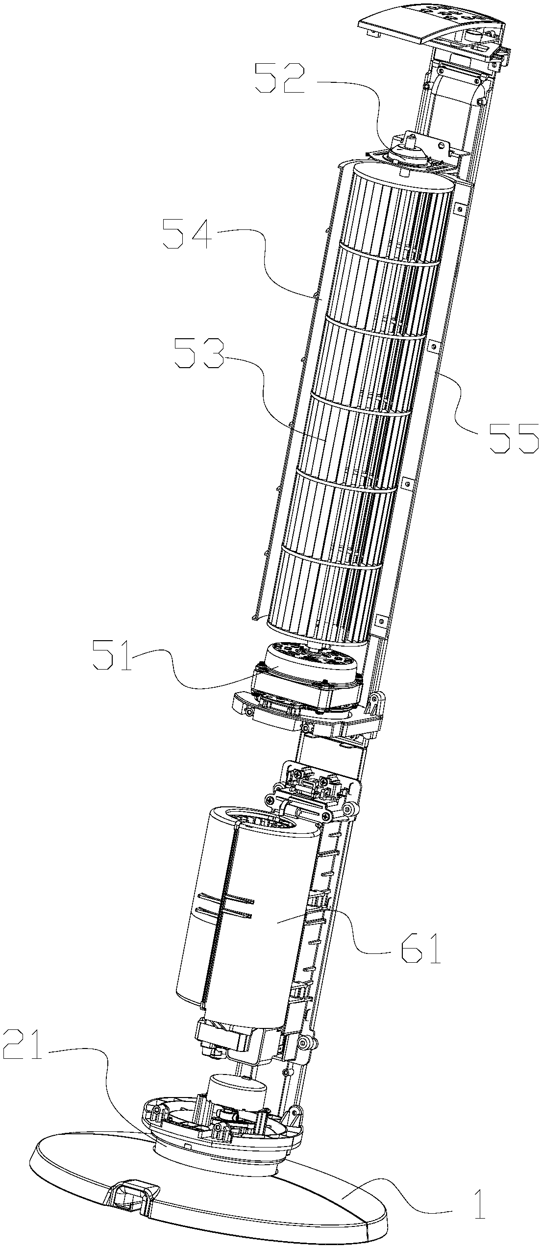 Cooling-heating dual-purpose tower fan