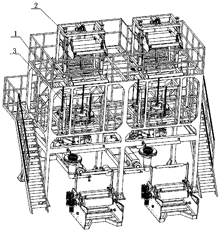 aba twin-screw double-head film blowing machine