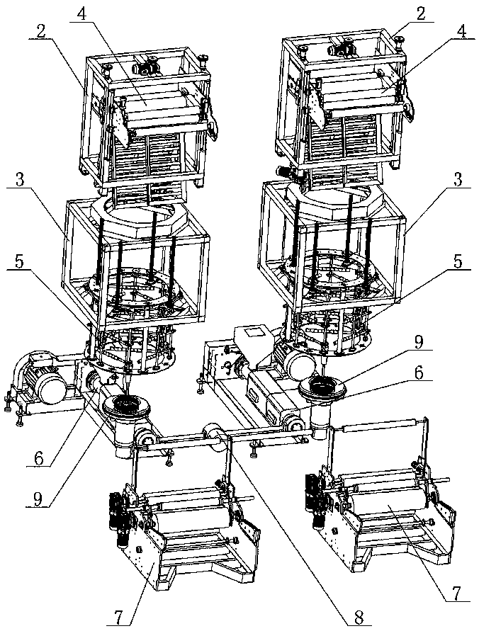 aba twin-screw double-head film blowing machine