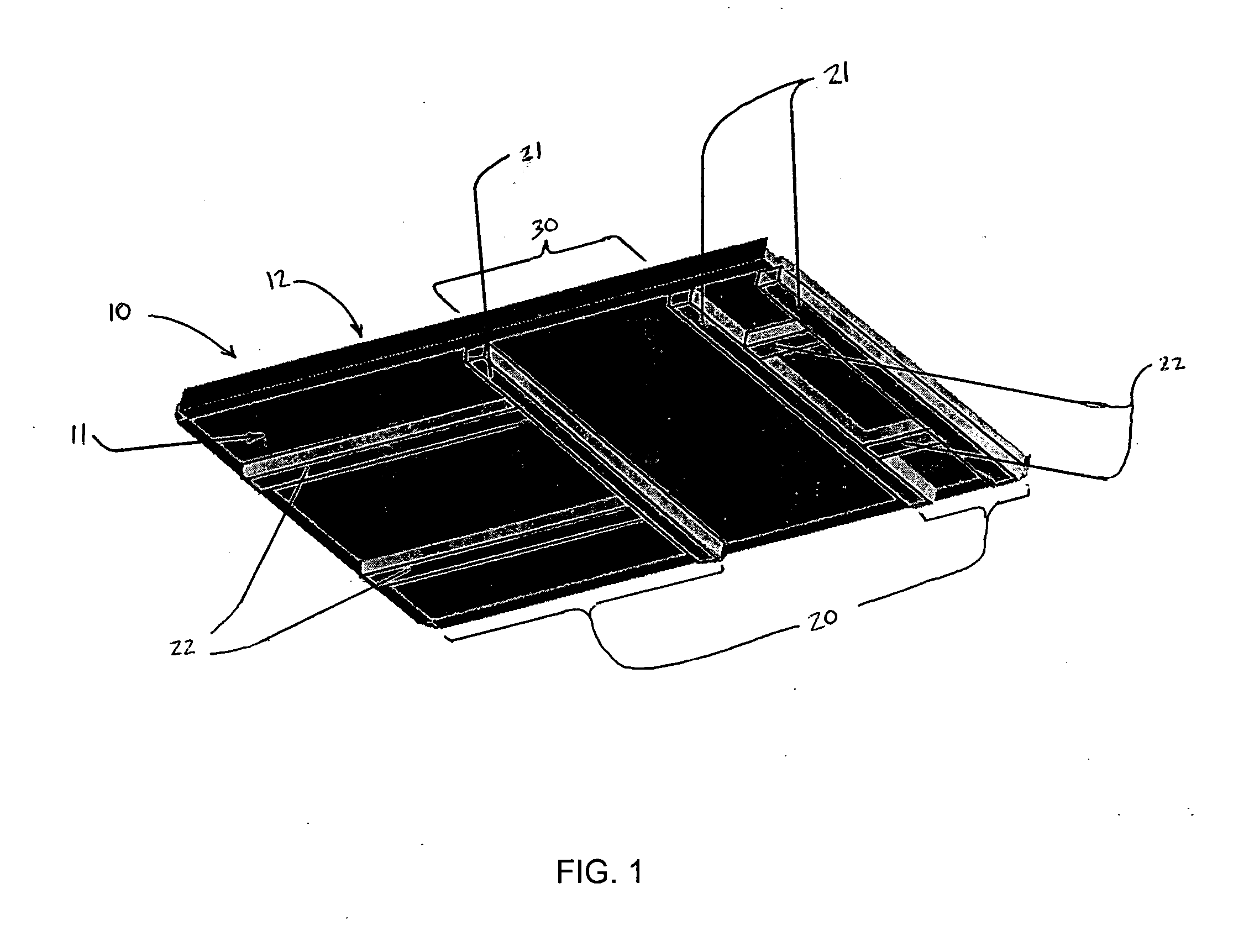 Composite cargo floor structure having a reduced weight