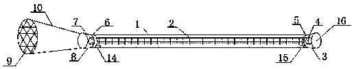 A device containing micro lettering and patterns inside an optical fiber tube