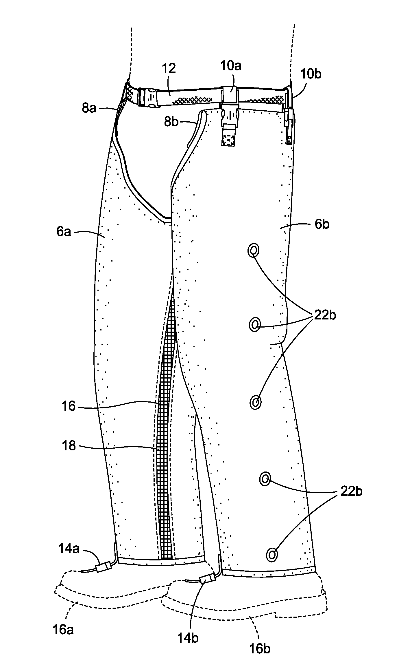 Chaps for wading and wader protection