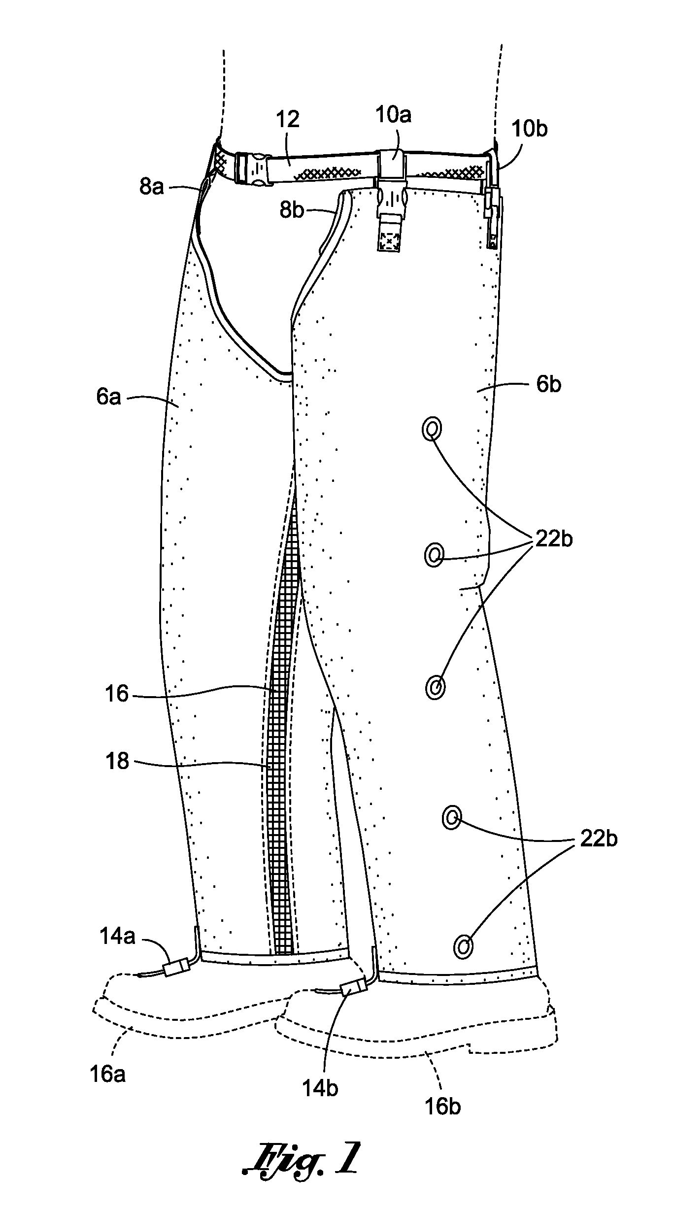 Chaps for wading and wader protection