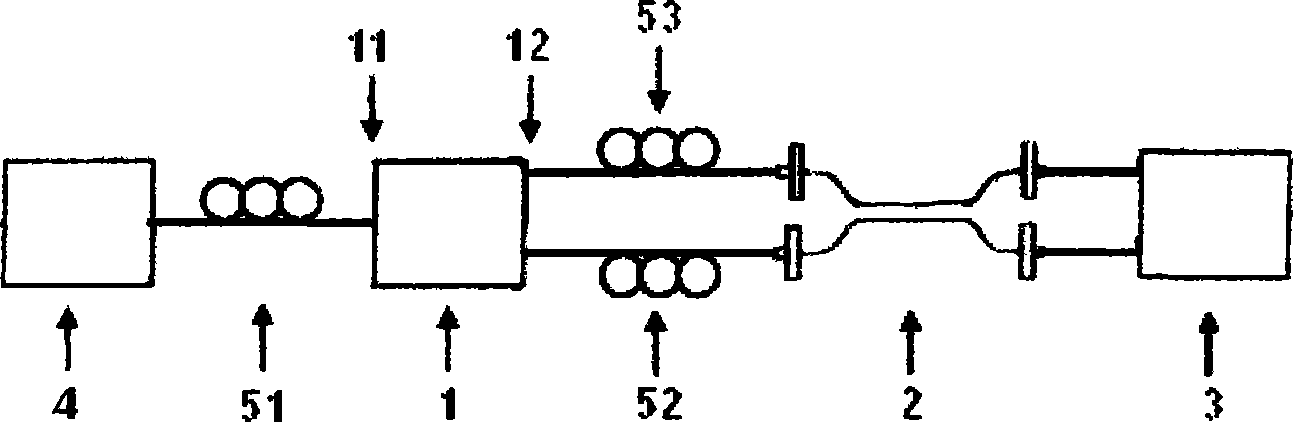 Four-port microstrip transmission line network crosstalk measuring apparatus