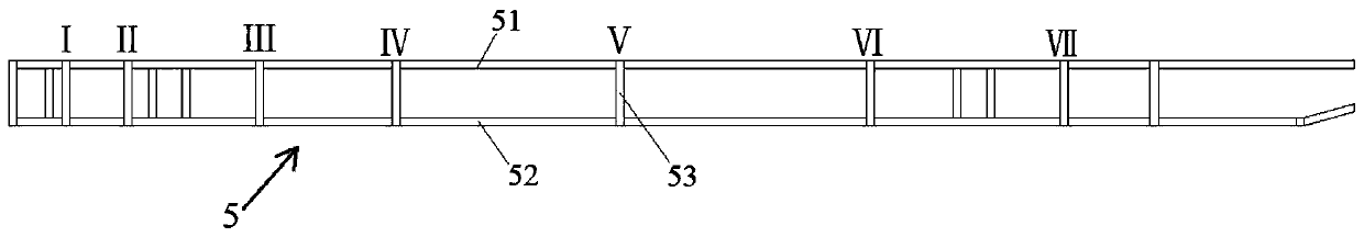 Triangular loop chain type bus body structure of full-load pure-electric double-layer tourist bus