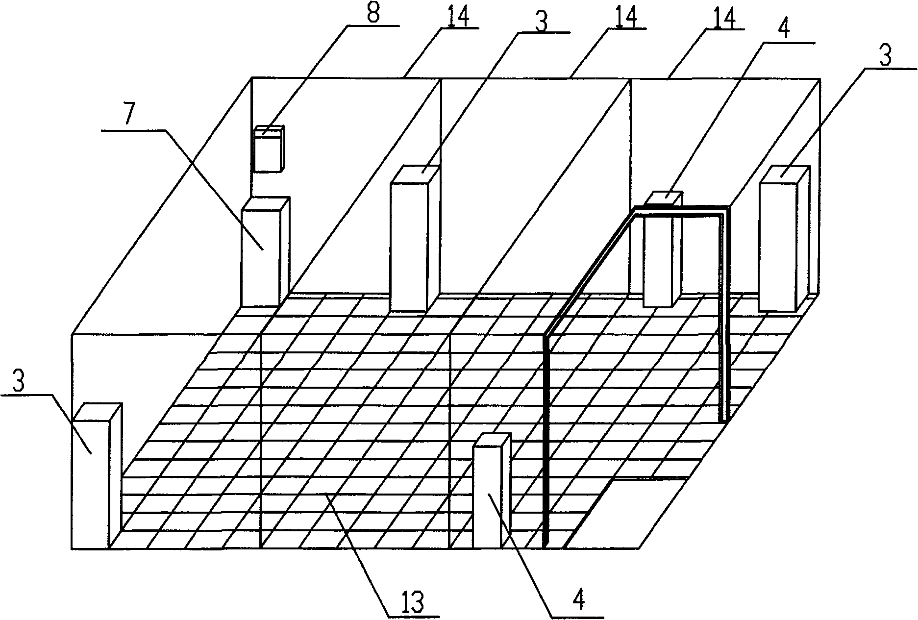 Modularized railway signal mechanical room and case body structure