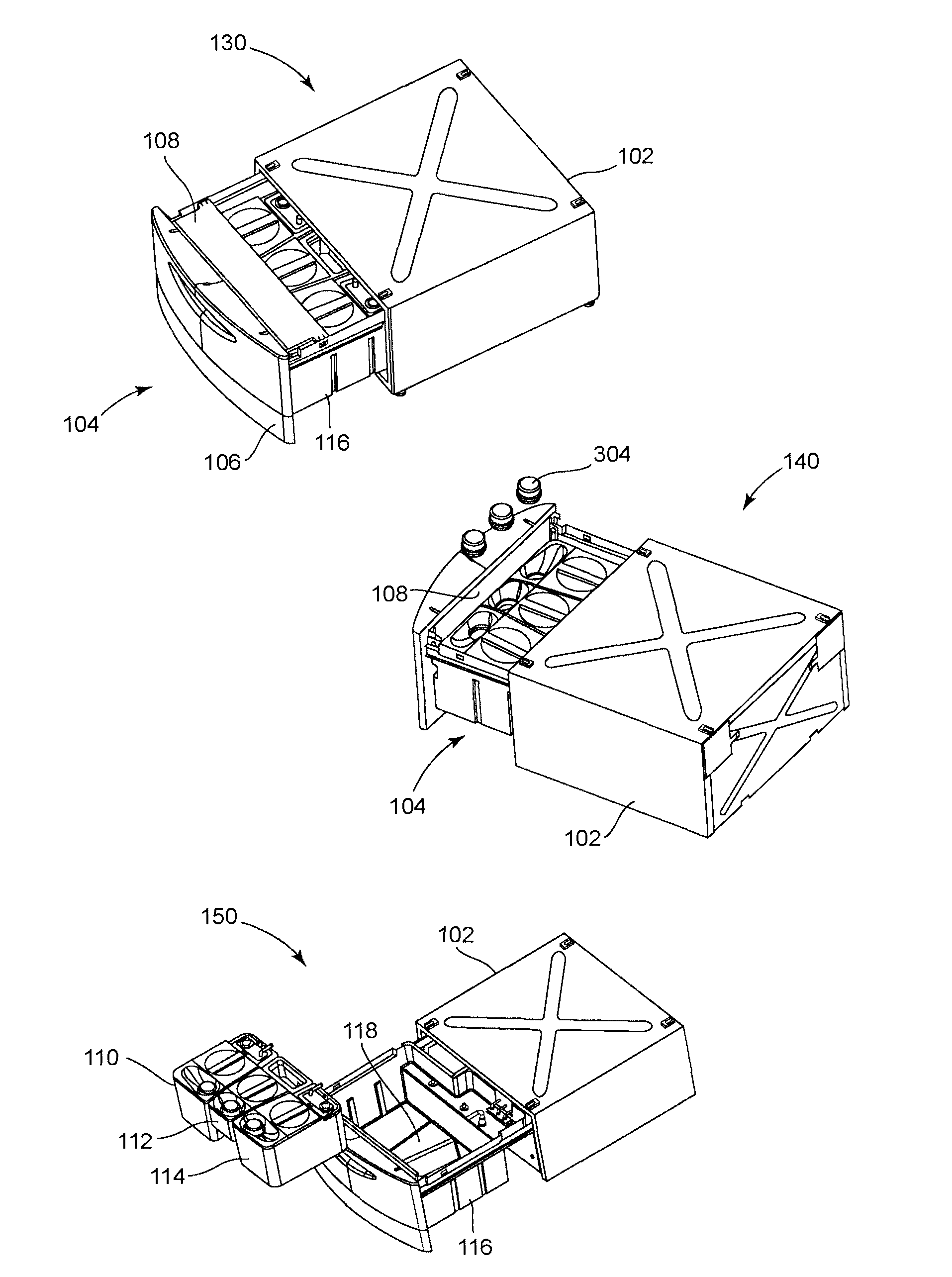 Removable tank for laundry bulk dispenser system