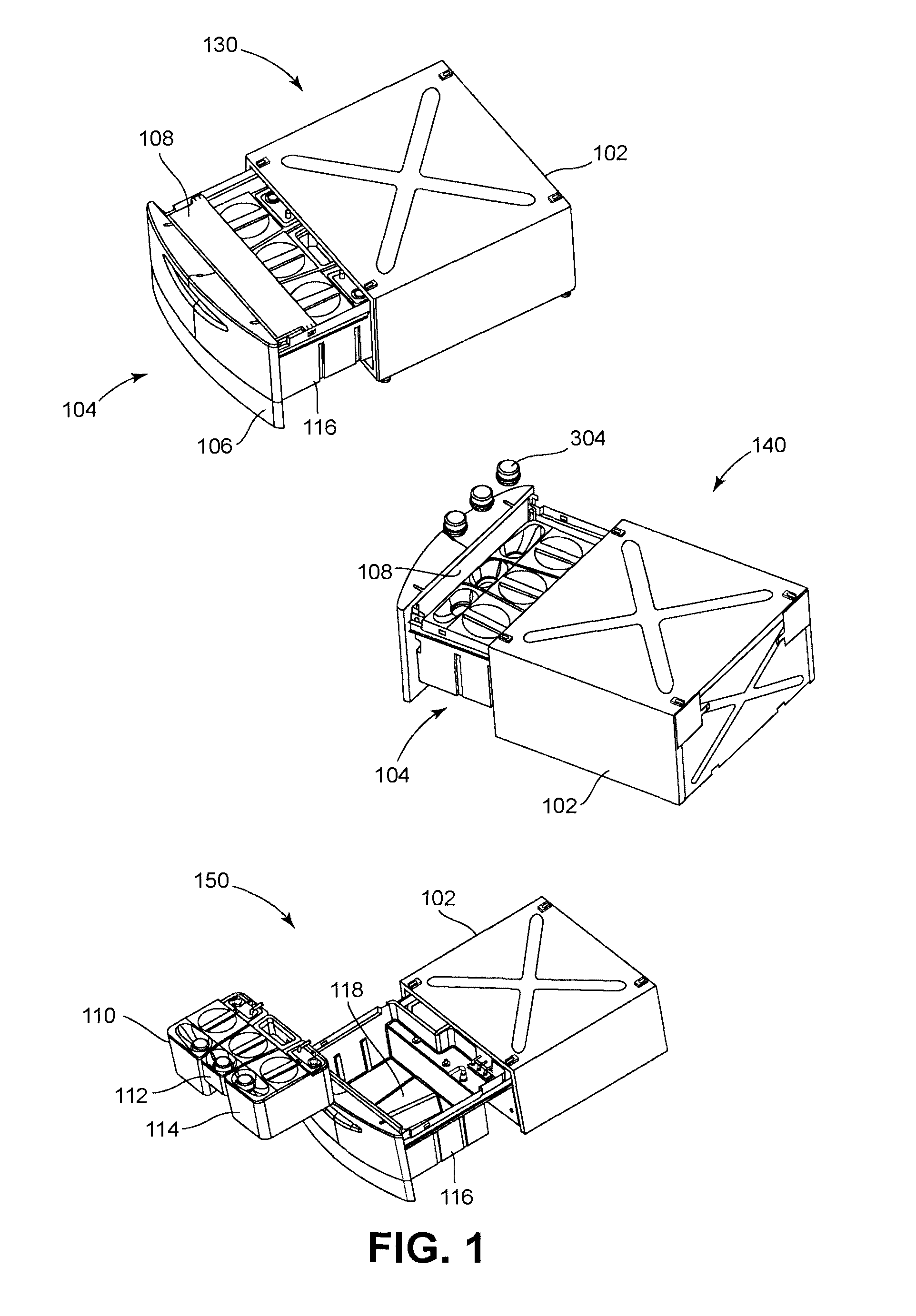 Removable tank for laundry bulk dispenser system