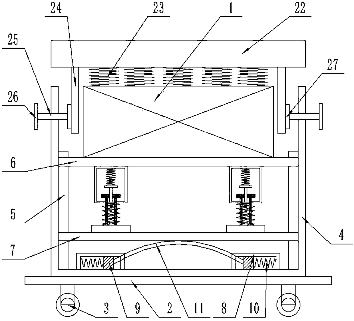 Oil-immersed transformer with high shock damping performance