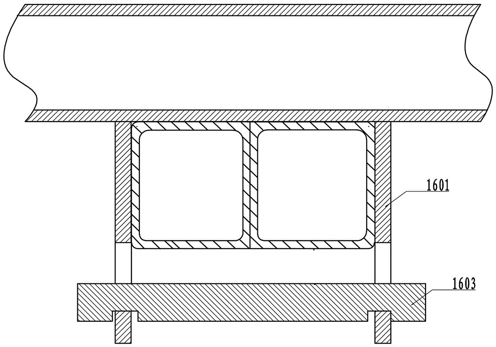 Framework landing self-moving type front telescopic advanced supporting device