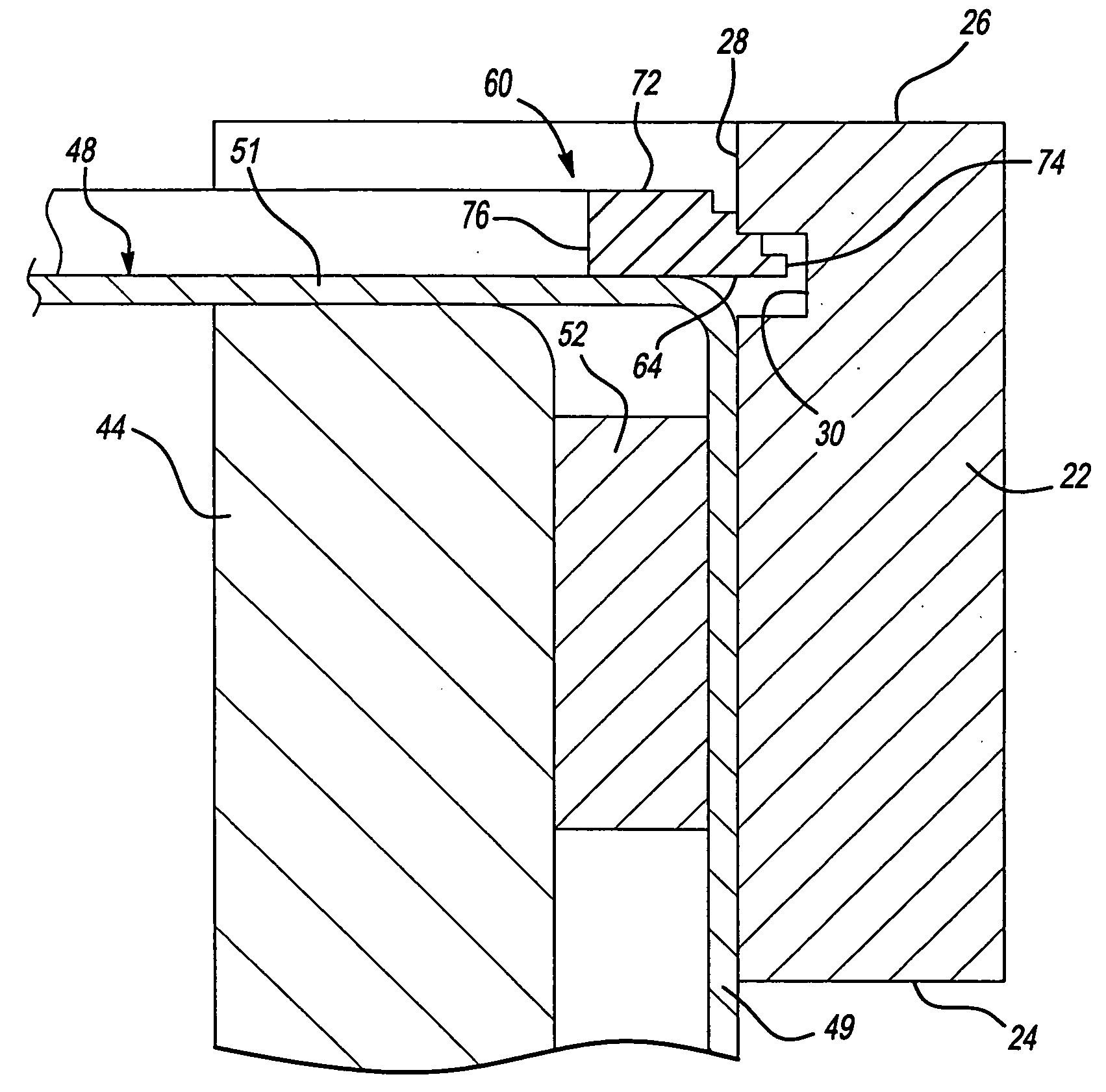 Driveshaft assembly with retention mechanism