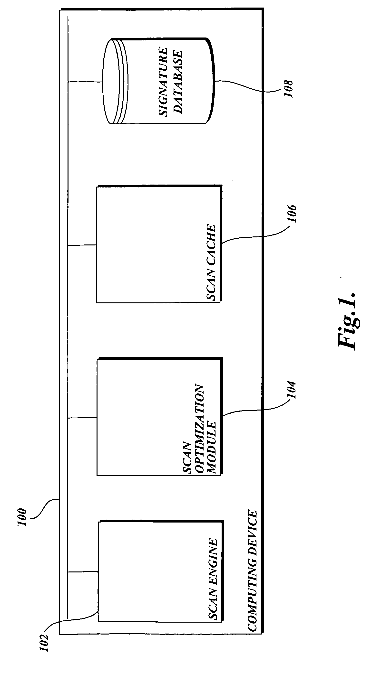 System and method of caching decisions on when to scan for malware