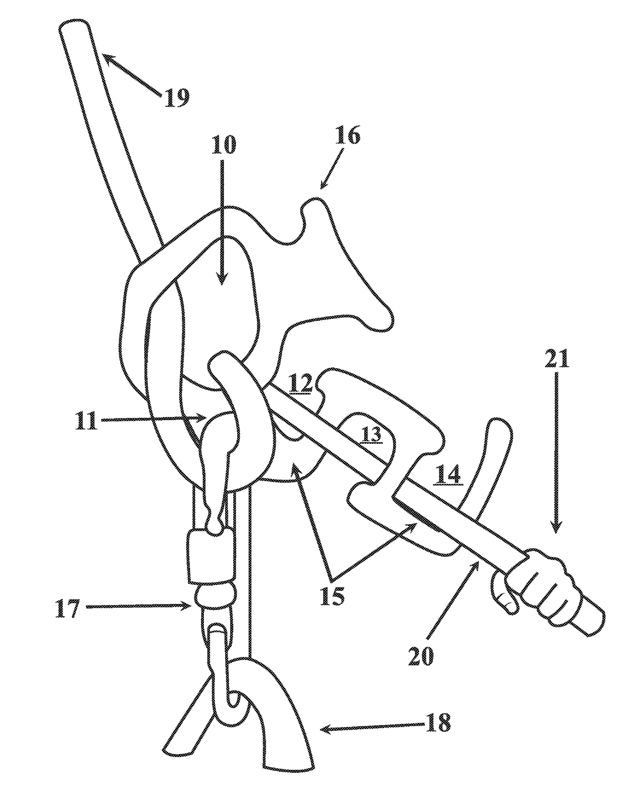 Frictional rope control device with on the fly friction adjustment