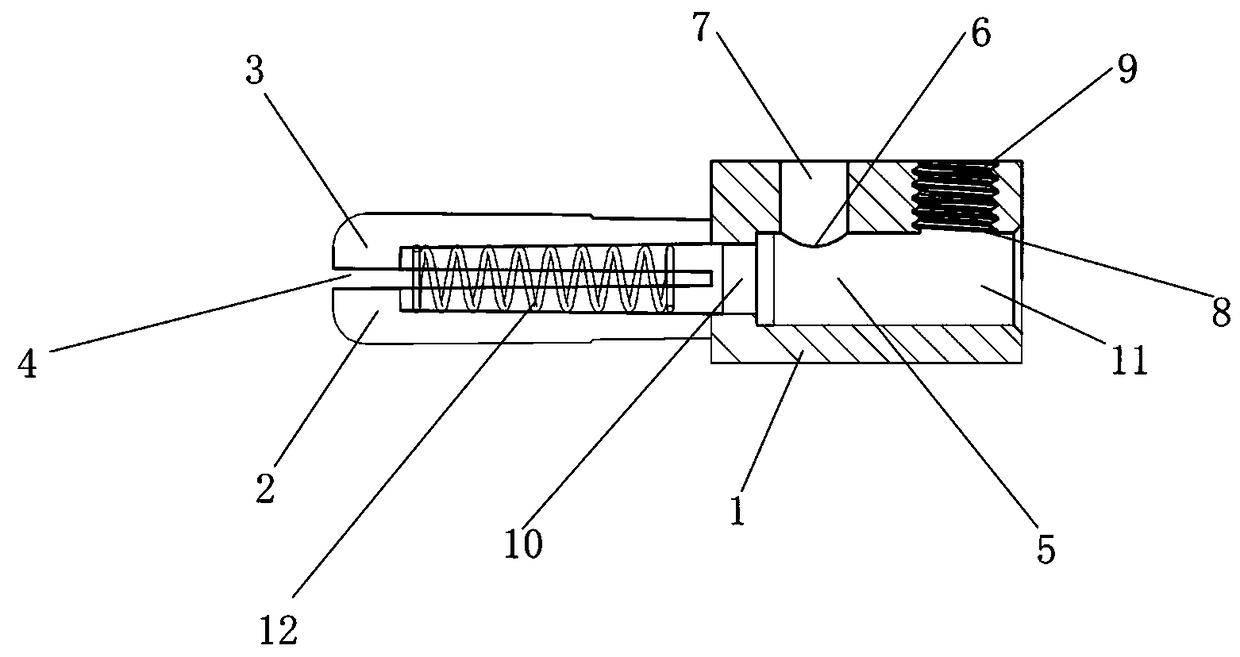 Binding post provided with hot titanium alloy spring