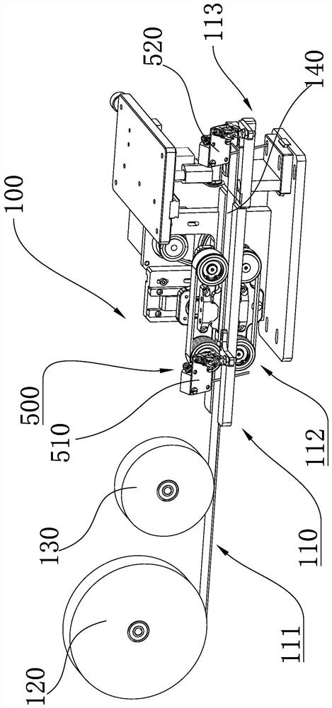 Full-automatic fixed-length cutting device of adhesive tapes and method thereof