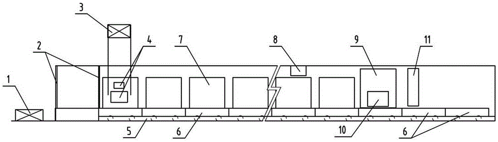 Tunnel kiln used for smelting