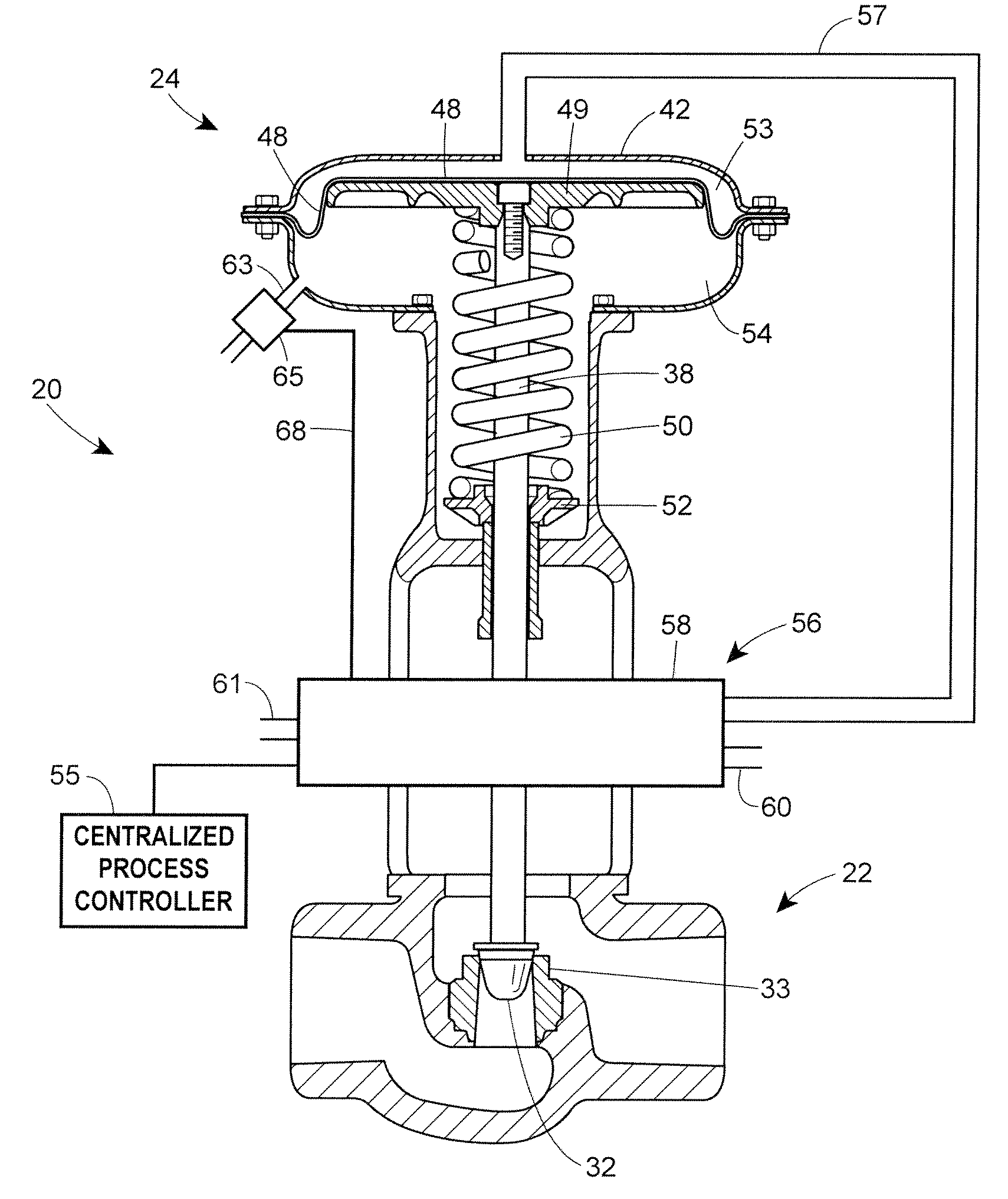 Device and Method for Determining a Failure Mode of a Pneumatic Control Valve Assembly