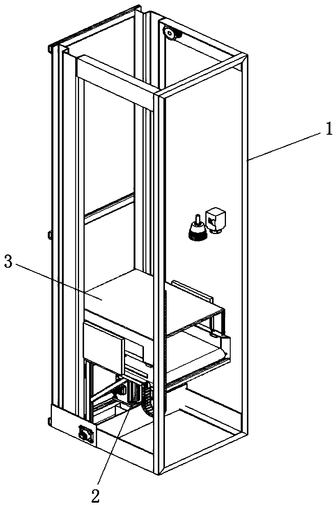 Lifting device for in-out cabin of fishing vessel