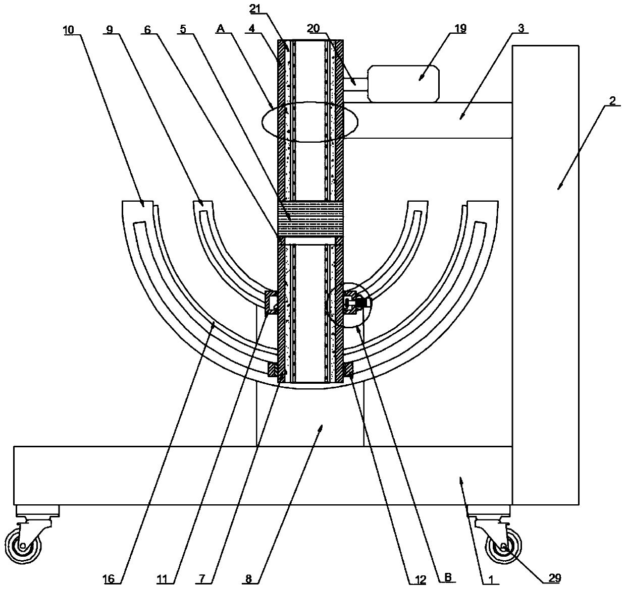 Limb placing and fixing device suitable for hemiplegic patient to use